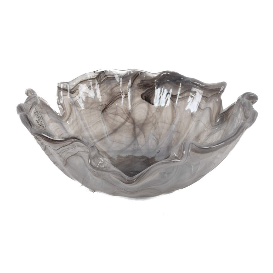 Italian Murano Art Glass Splash Centerbowl-5