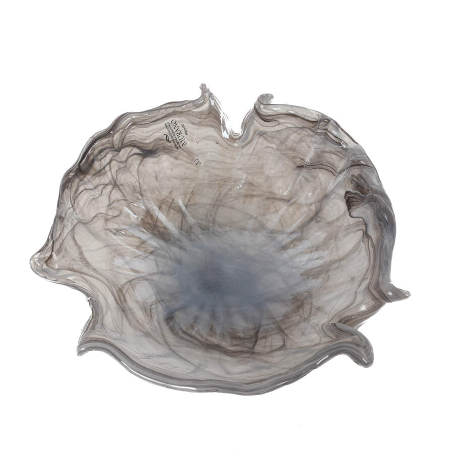 Italian Murano Art Glass Splash Centerbowl-2