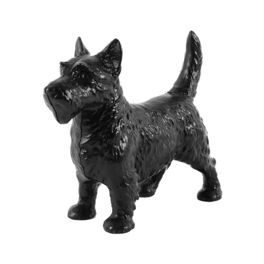 Antique Cast Iron Black Scotty Dog Doorstop-2