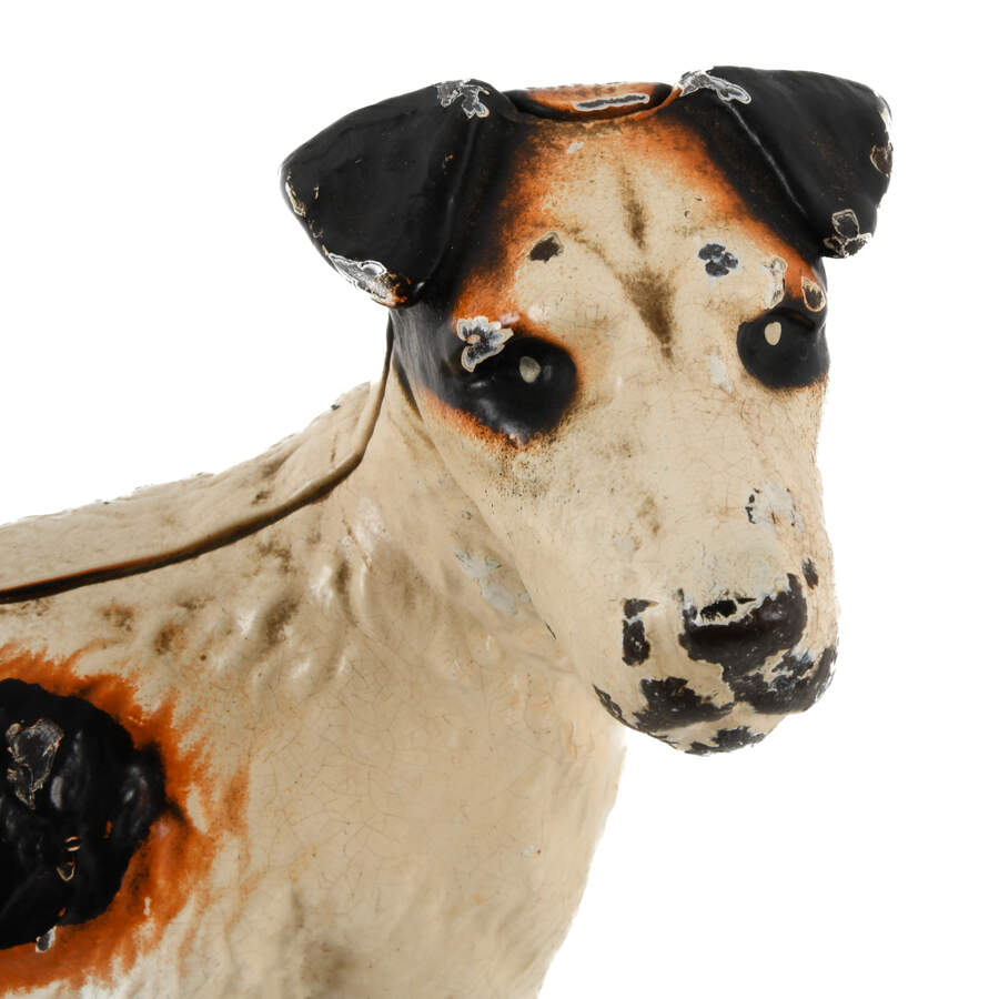 Antique Cast Iron Wire-Haired Fox Terrier Dog Doorstop-6