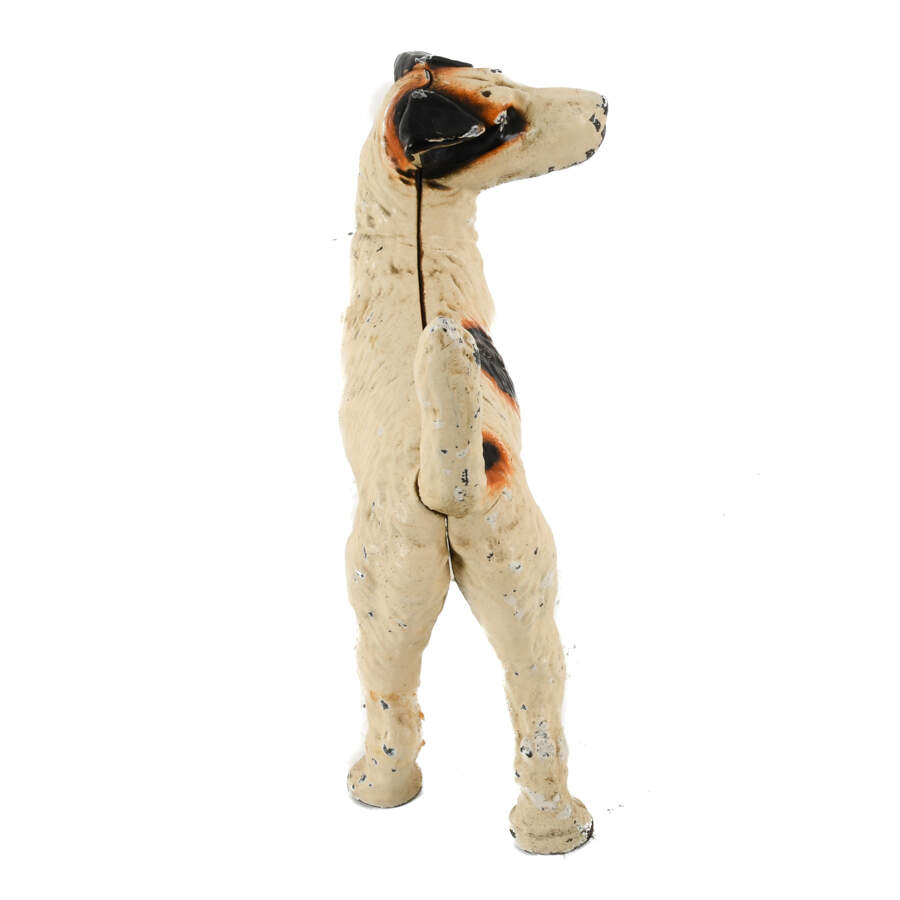 Antique Cast Iron Wire-Haired Fox Terrier Dog Doorstop-5