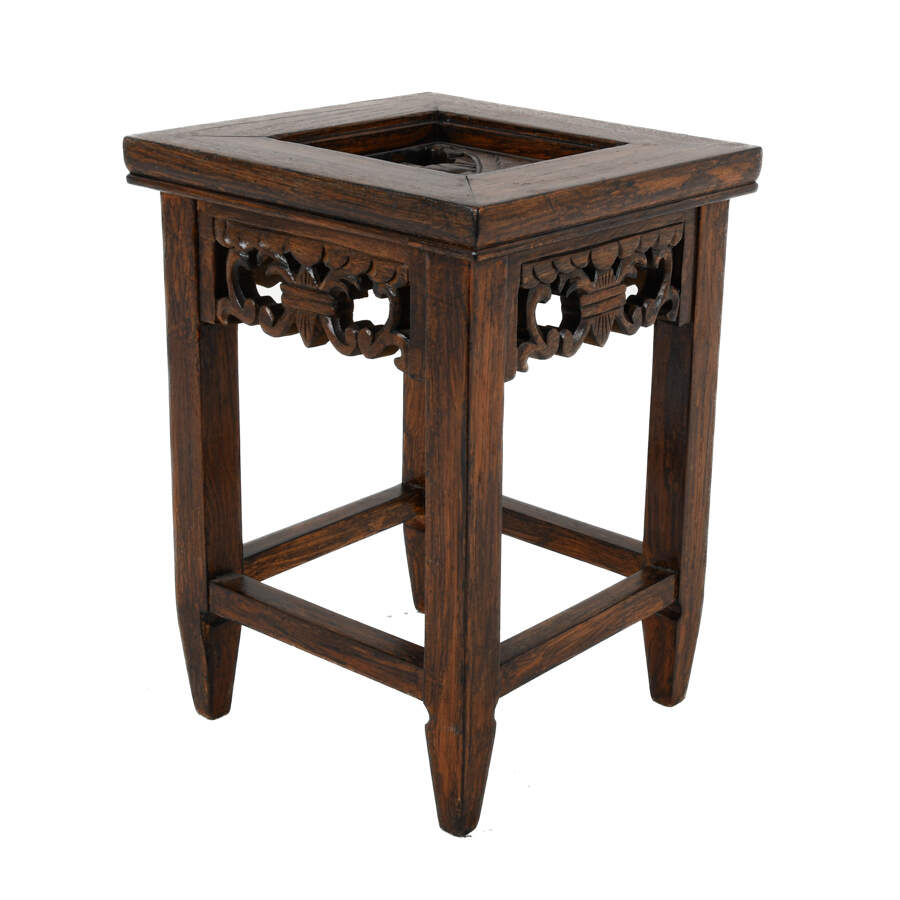 Chinese Export Carved Wood Stand-5