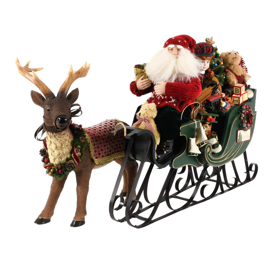 Christmas Santa and Reindeer Decorations-3