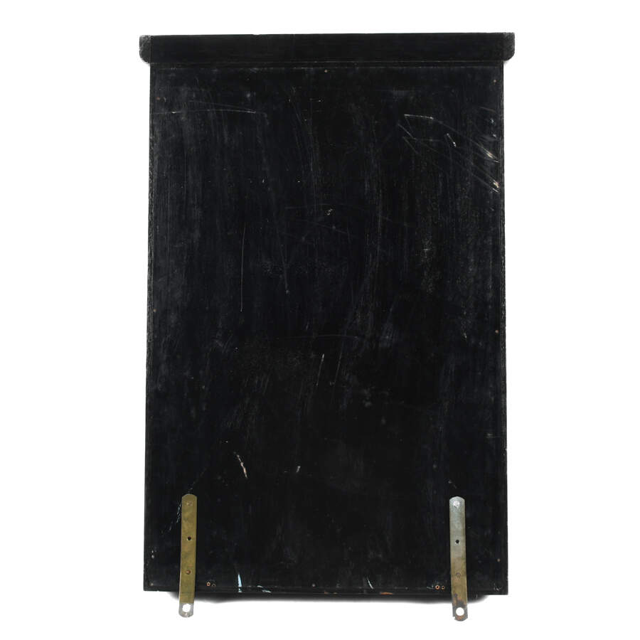 Chinese Black Lacquer Hanging Wall Display Case-5