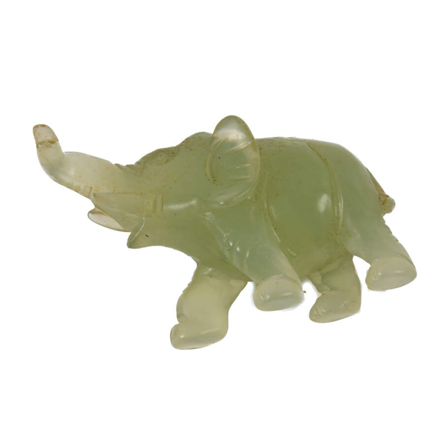 Carved Jade Elephant Figure-7