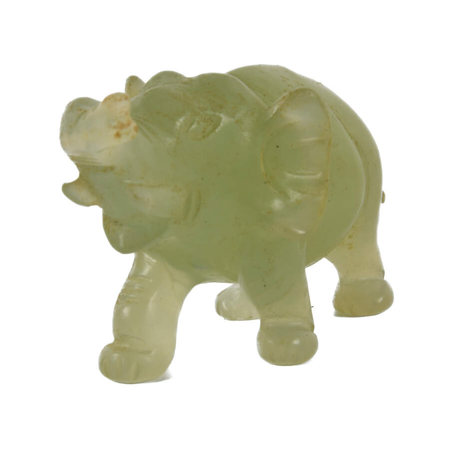 Carved Jade Elephant Figure-6