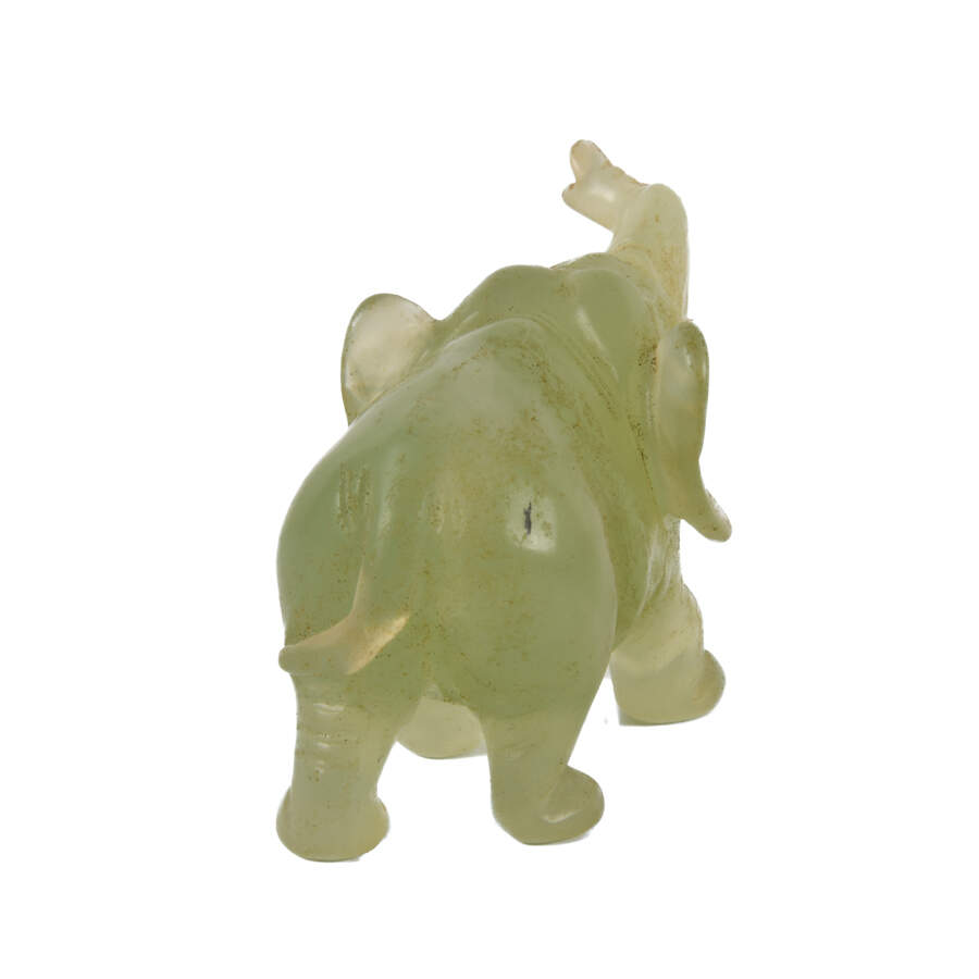 Carved Jade Elephant Figure-3