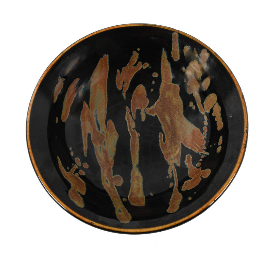 Studio Pottery Drip Glaze Bowl-3
