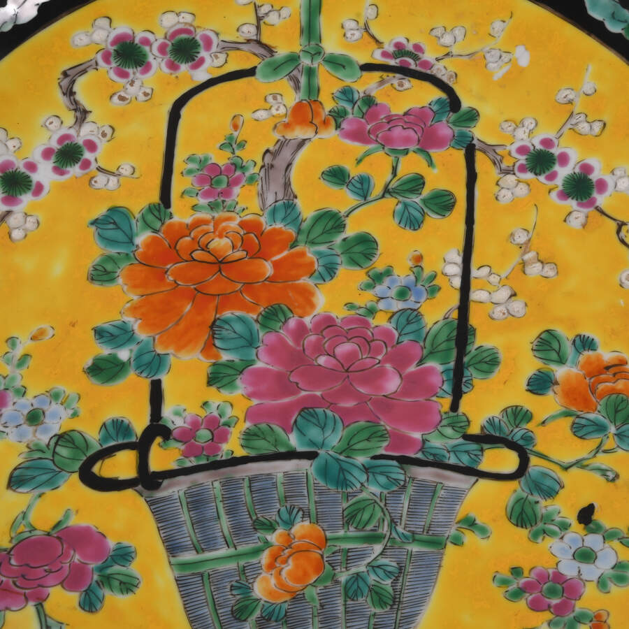 Famille Jaune Chinese Charger Plate-3