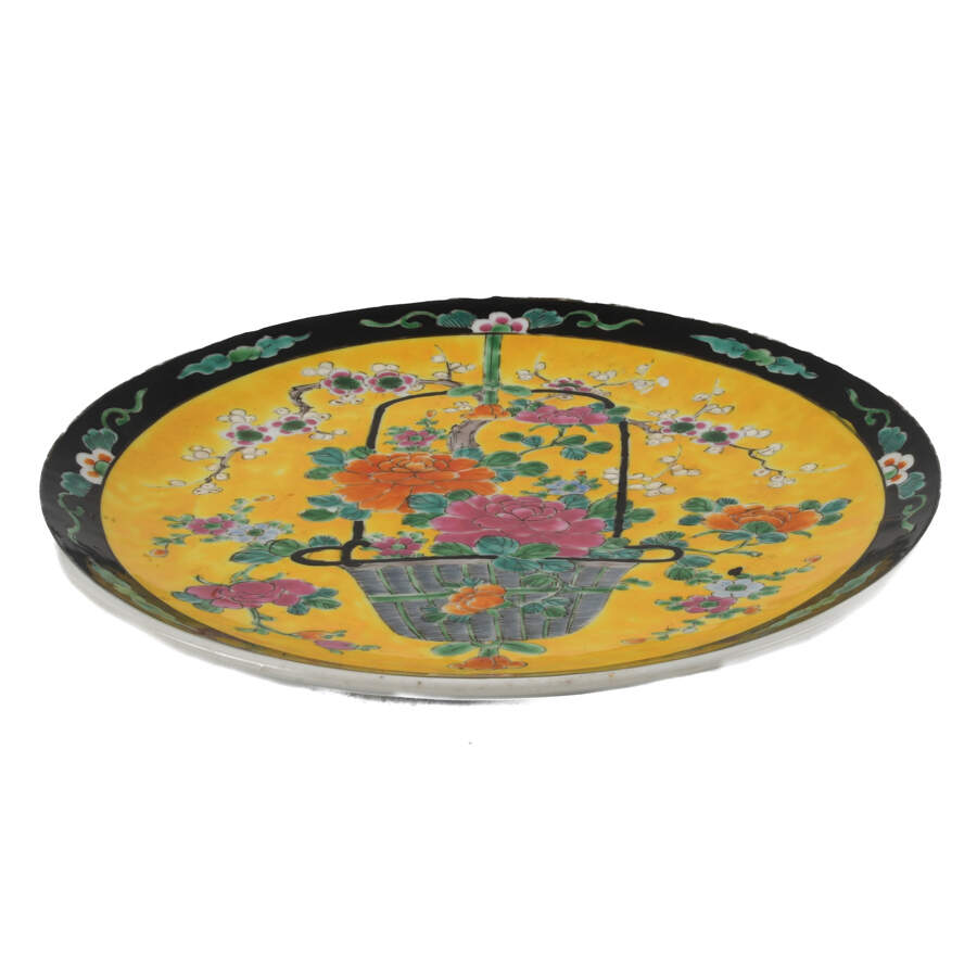 Famille Jaune Chinese Charger Plate-2