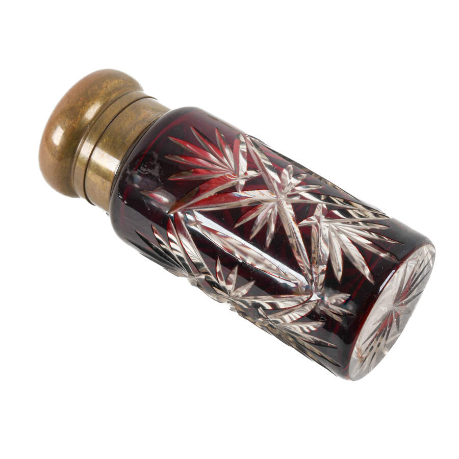Antique Bohemian Crystal Cut to Clear Shaker-5