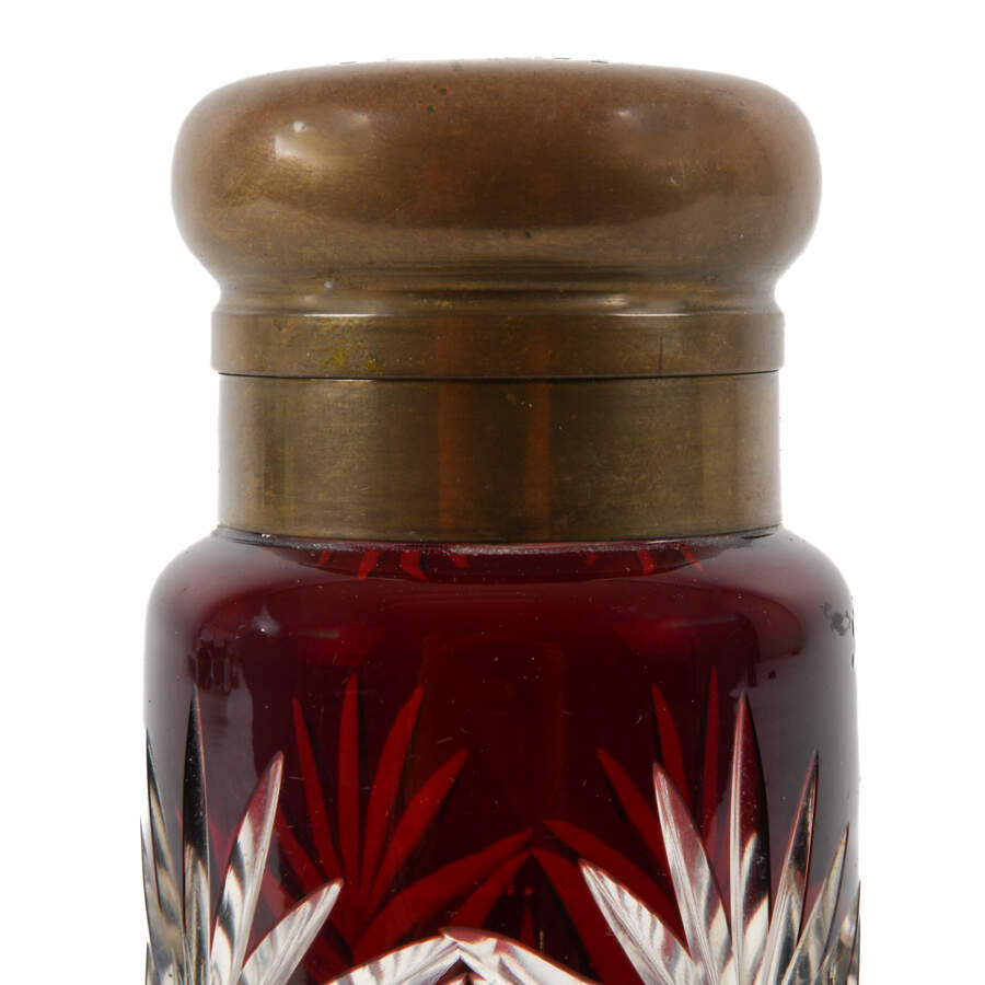 Antique Bohemian Crystal Cut to Clear Shaker-2