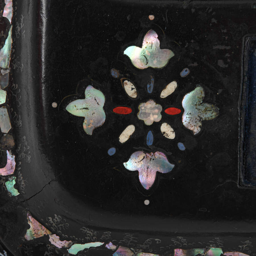 Victorian Papier Mâché and Mother of Pearl Desk Set-3
