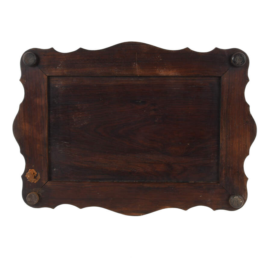 Wood Desk Stand with Glass Inkwells-8