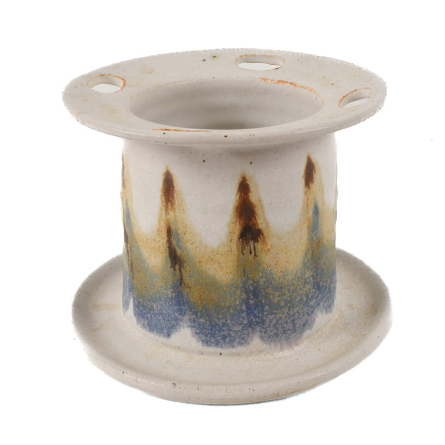 Signed Studio Art Pottery Toothbrush Holder-4