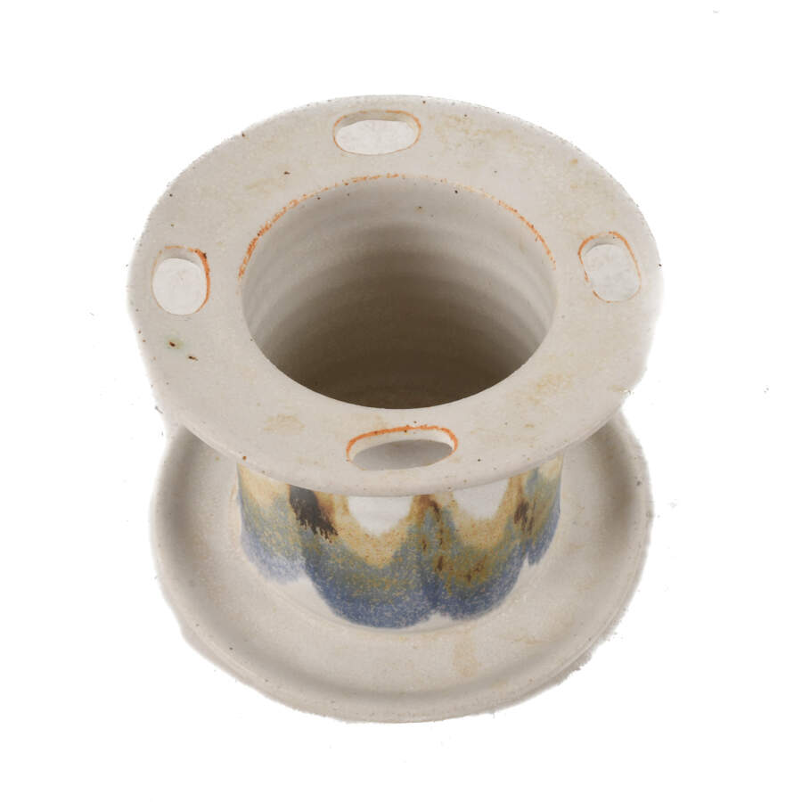 Signed Studio Art Pottery Toothbrush Holder-3