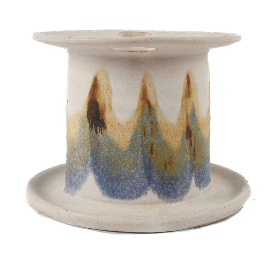 Signed Studio Art Pottery Toothbrush Holder-2