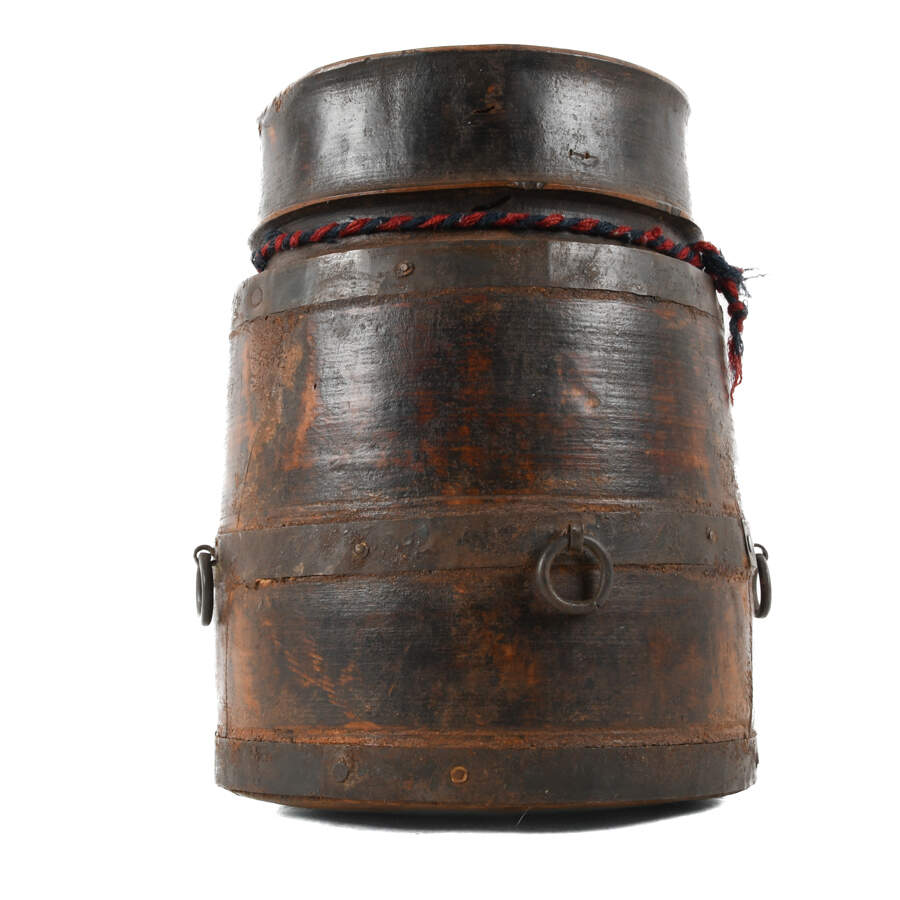 Antique Primitive Grain and Water Bucket-3