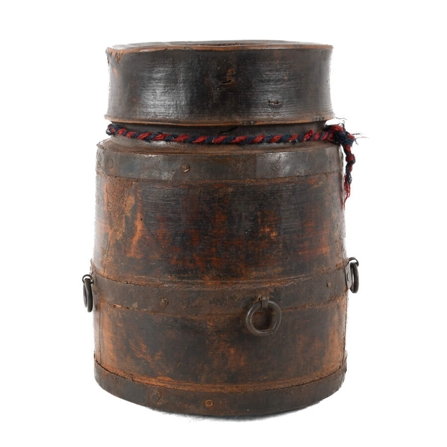 Antique Primitive Grain and Water Bucket-1
