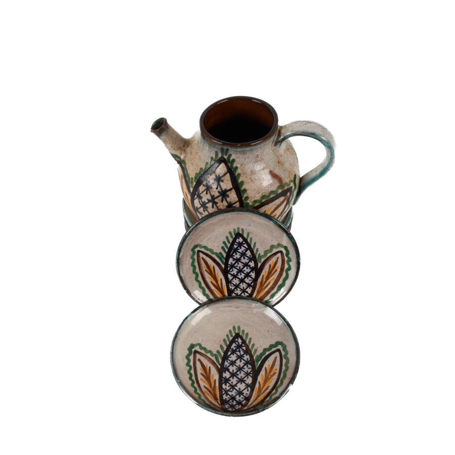 Glazed Studio Pottery Tea Set-11