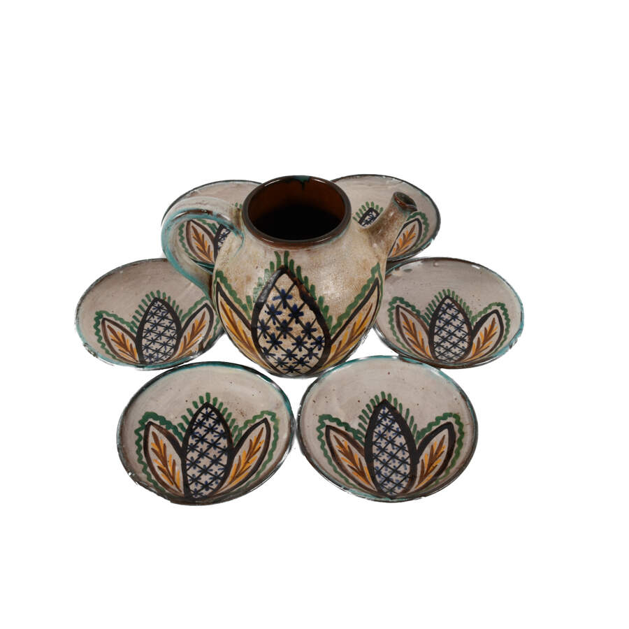 Glazed Studio Pottery Tea Set-9