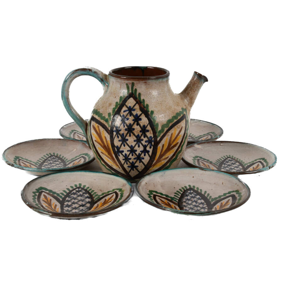 Glazed Studio Pottery Tea Set-8