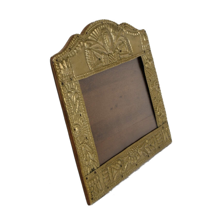 Antique Ornate Hand Hammered Picture Frame-4