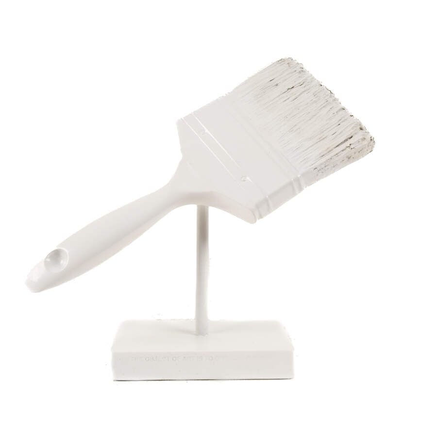 White Paint Brush Sculpture with William Shakespeare Quote-1