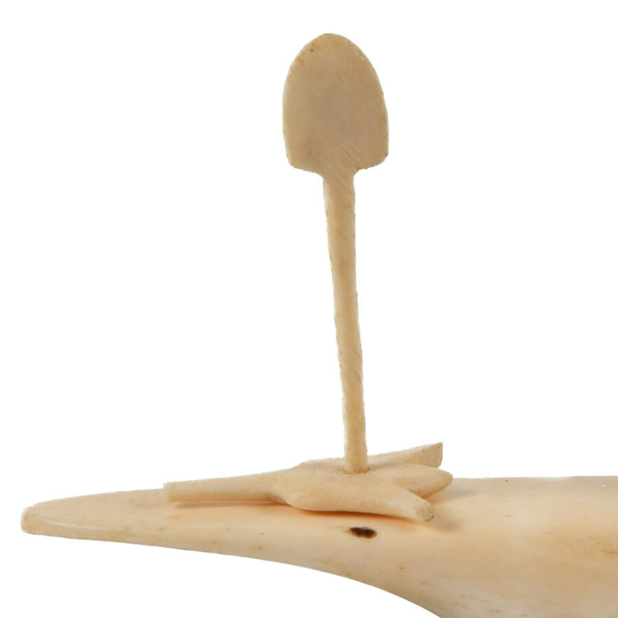 Antique Carved Bone Figural Egyptian Sailboat Sculpture-6