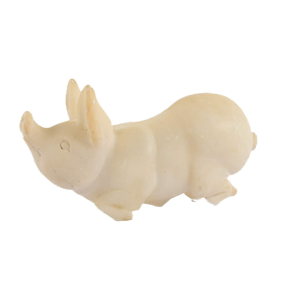 Decorative Carved Alabaster Reclining Pig-3