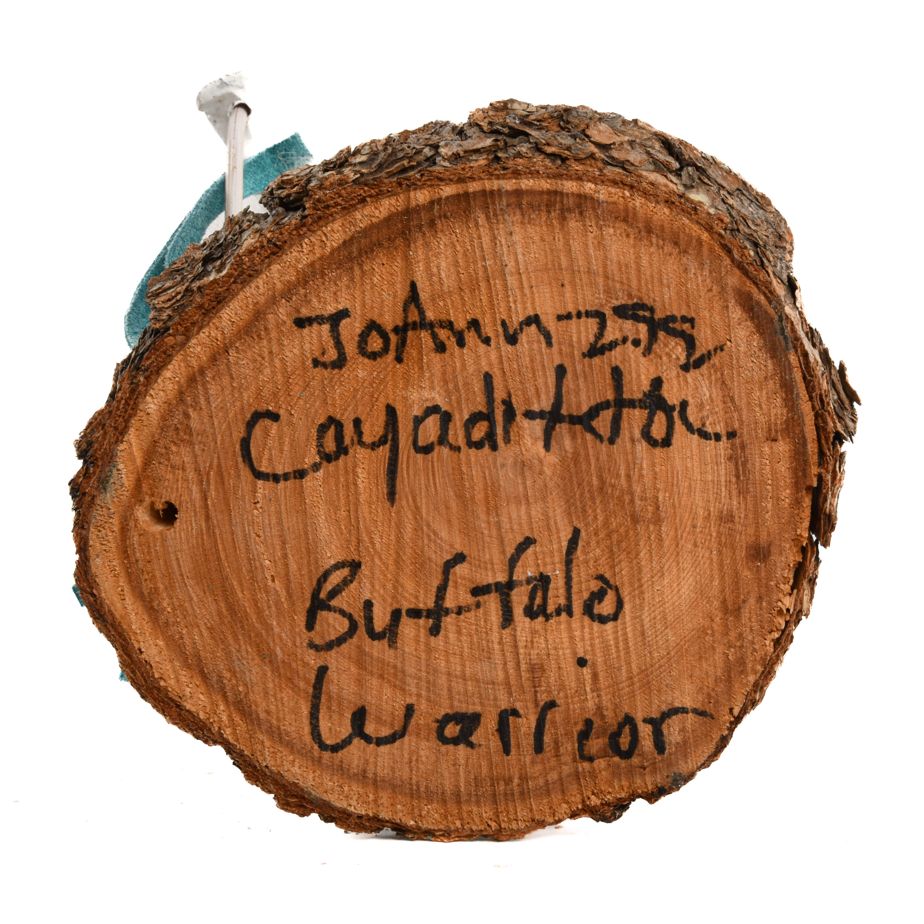 Signed Joann Cayaditto Buffalo Warrior Kachina-6