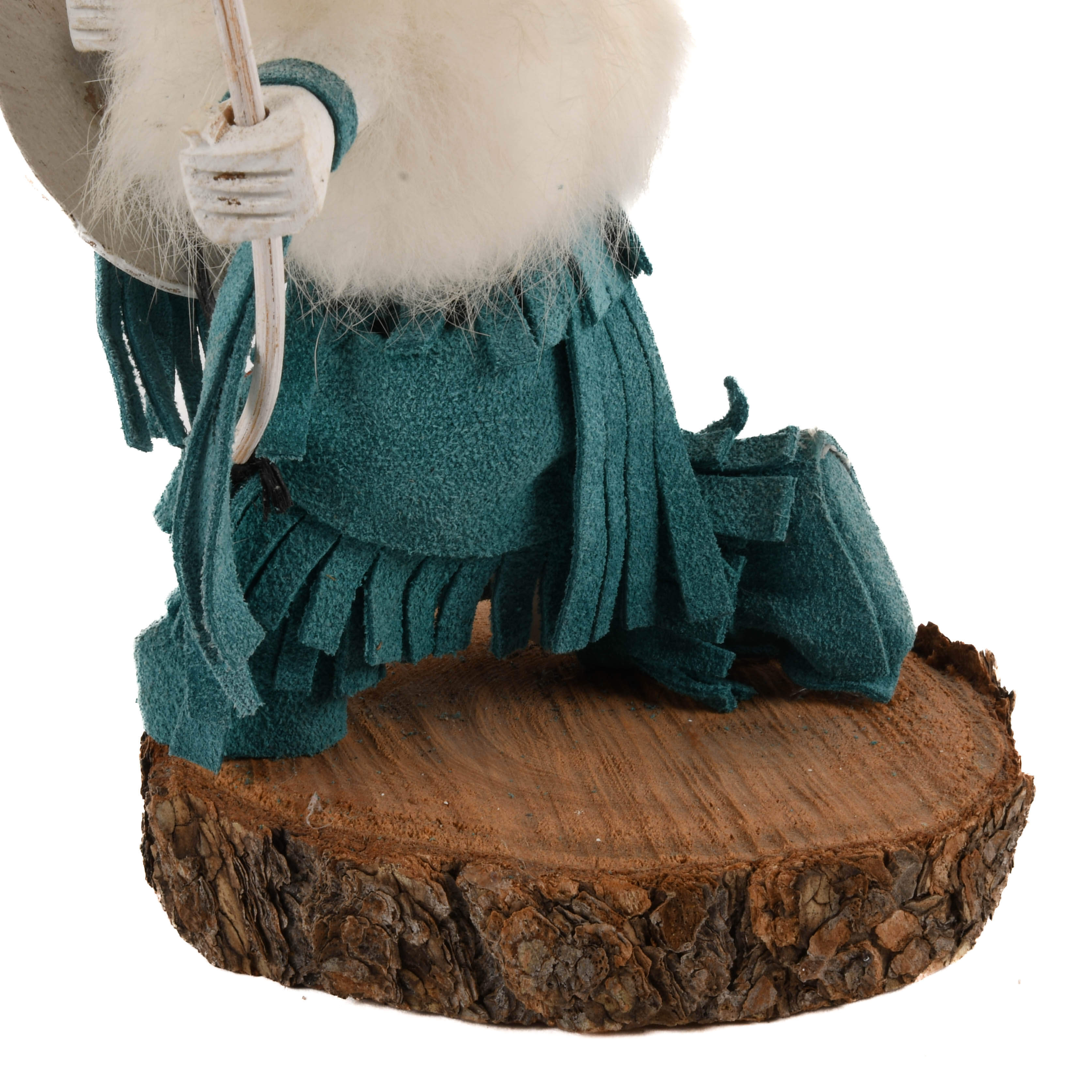 Signed Joann Cayaditto Buffalo Warrior Kachina-3