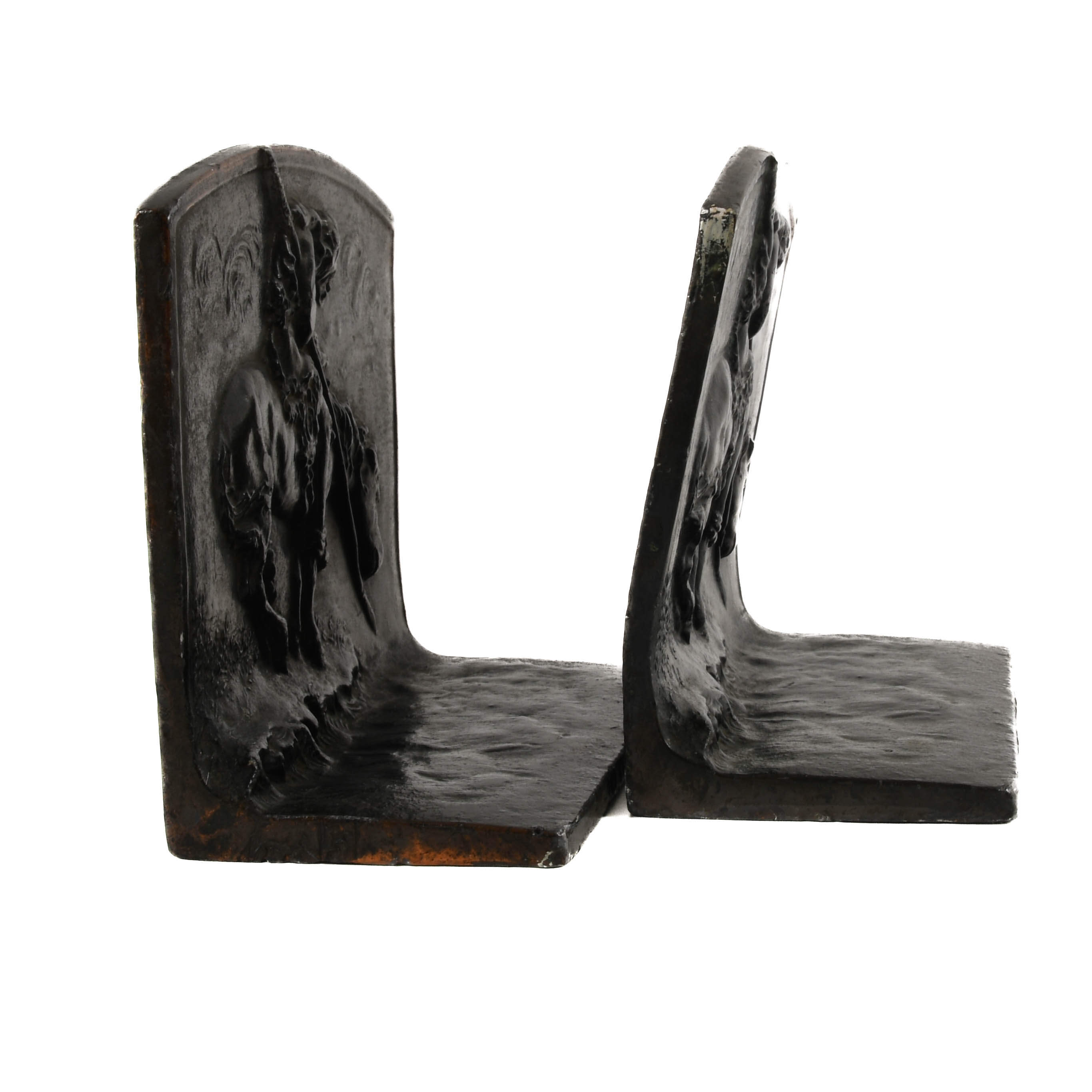 Bronze Native American End of the Trail Bookends-9