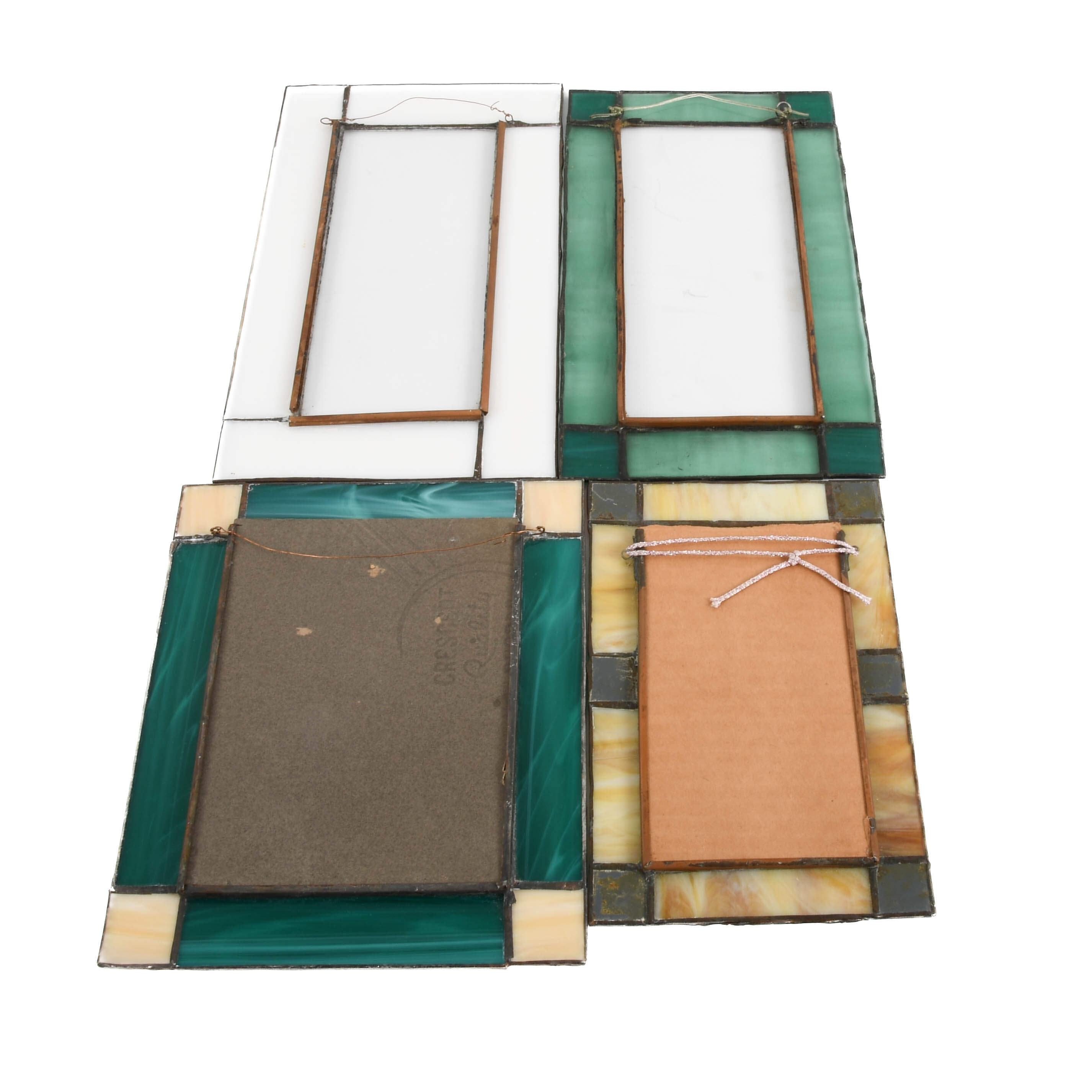 Grouping of Four Stain-Glass Picture Frames-4