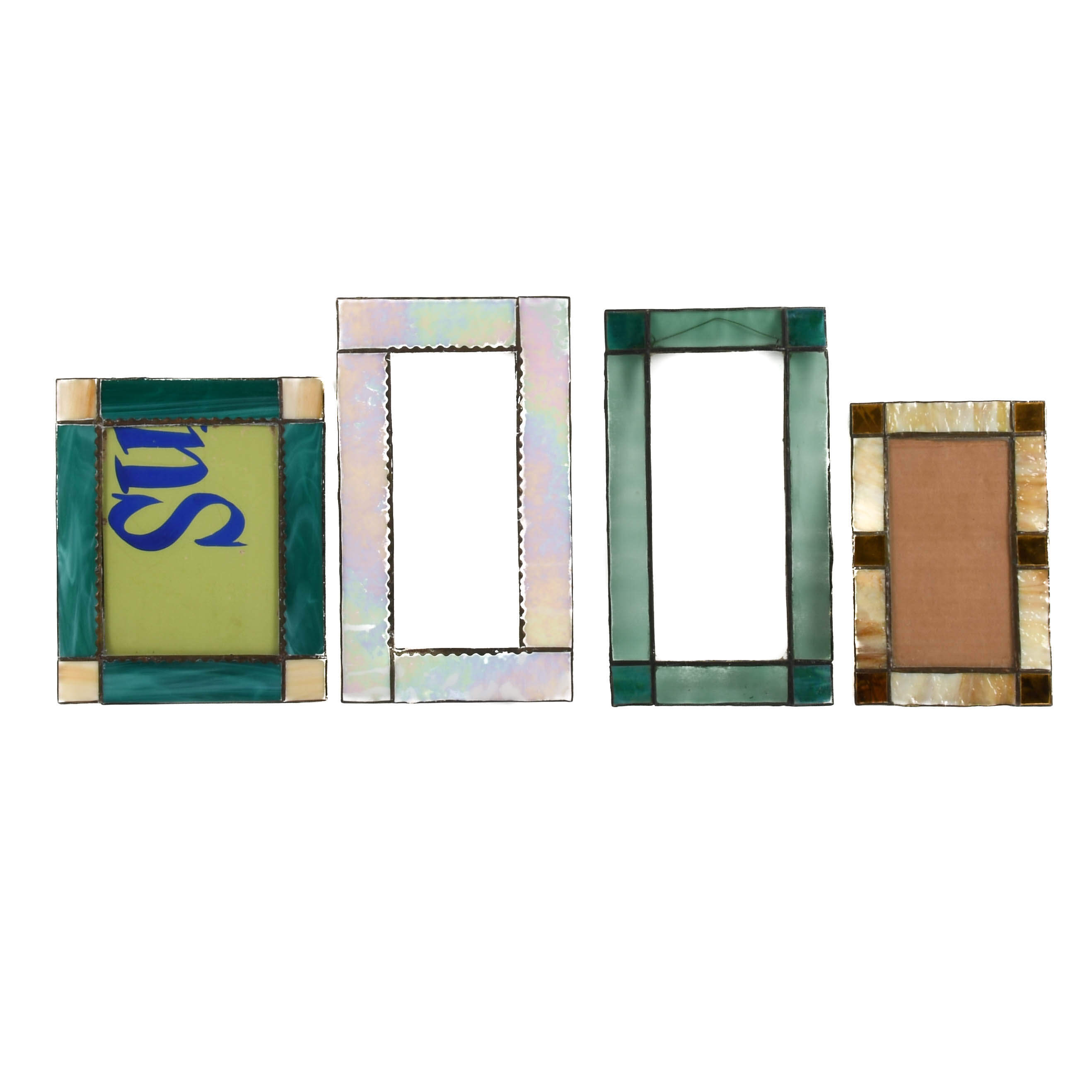 Grouping of Four Stain-Glass Picture Frames-3