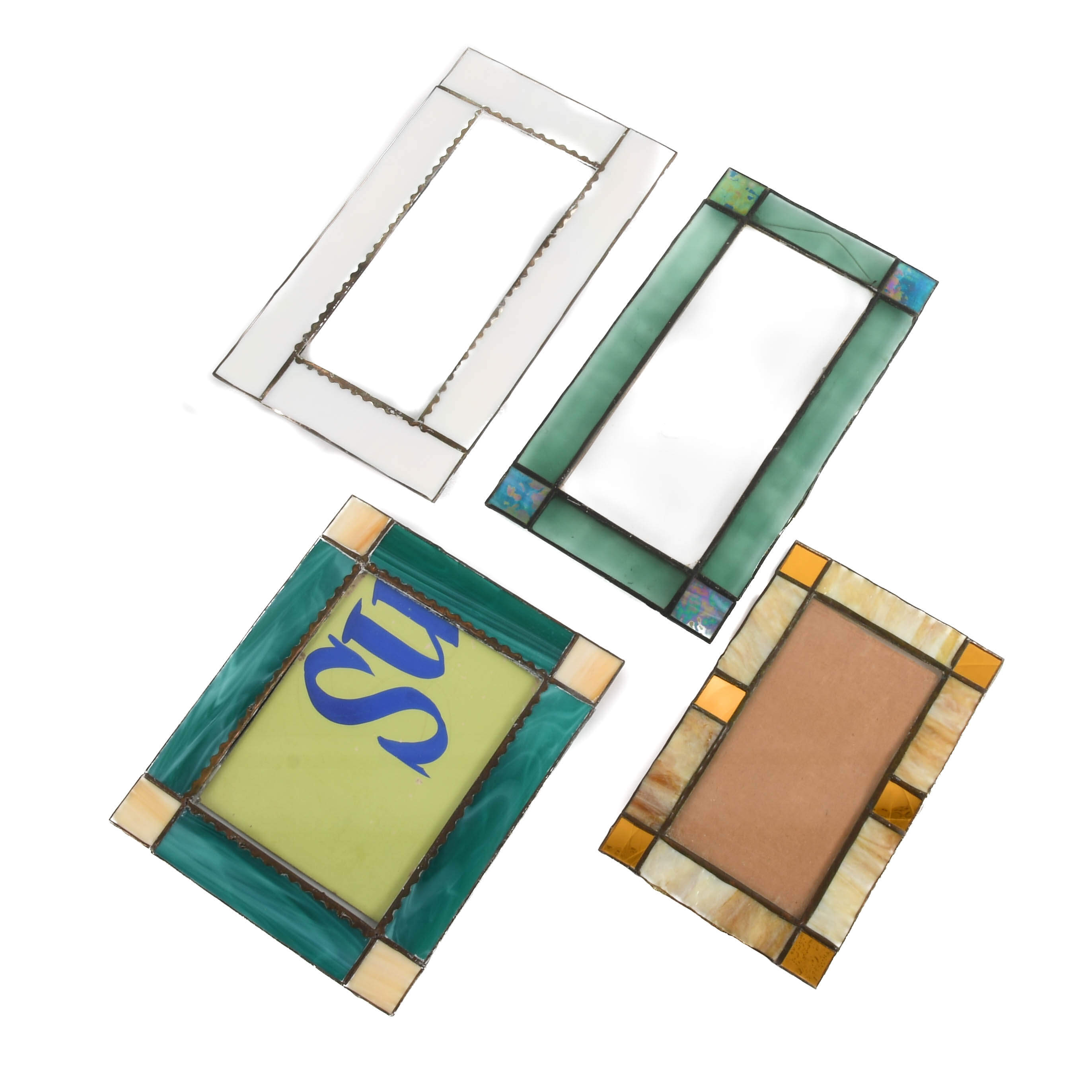 Grouping of Four Stain-Glass Picture Frames-2