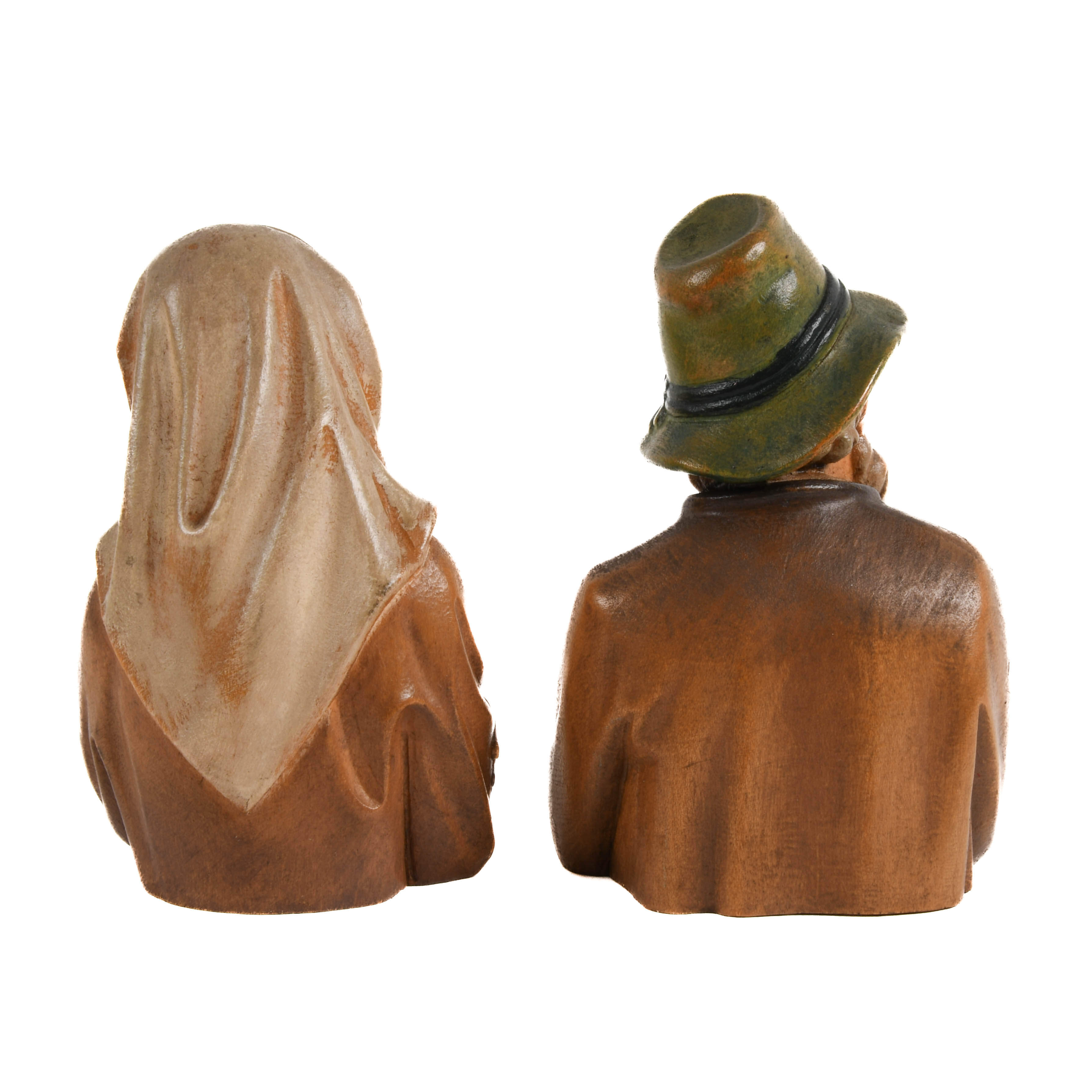 Hand-Carved Wood Man and Woman Statues Attributed to Anton Fisher-5