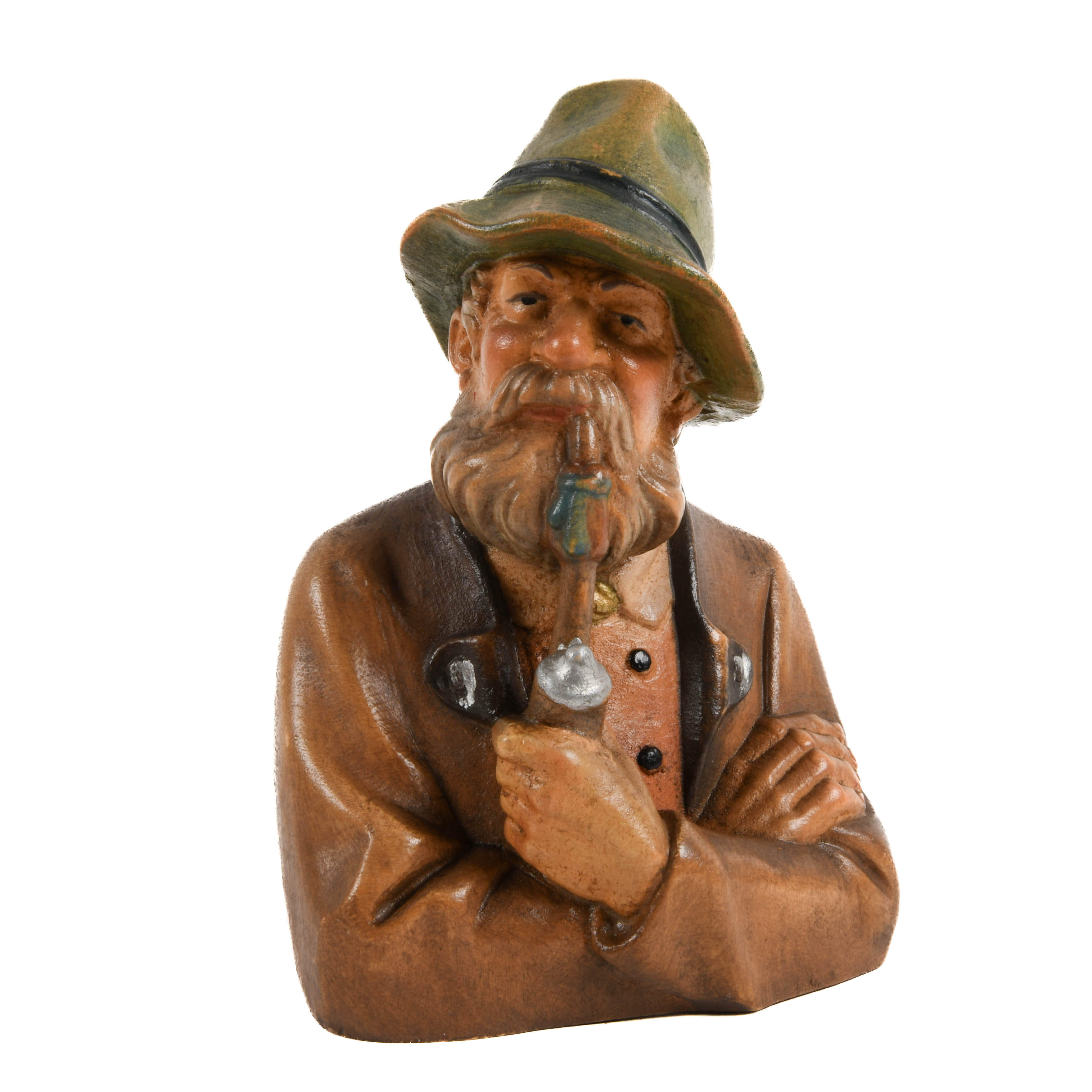 Hand-Carved Wood Man and Woman Statues Attributed to Anton Fisher-3