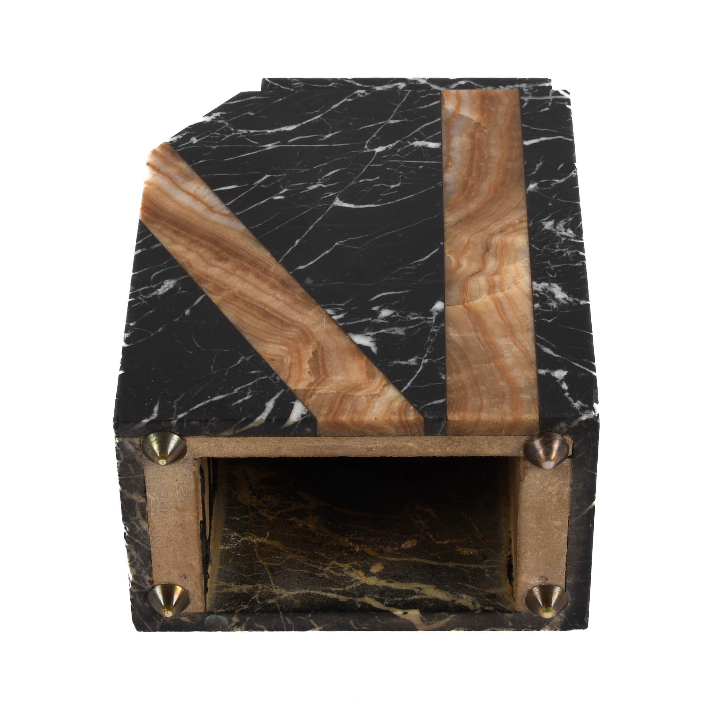 Art Deco Banded Marble Decorative Sculpture-6