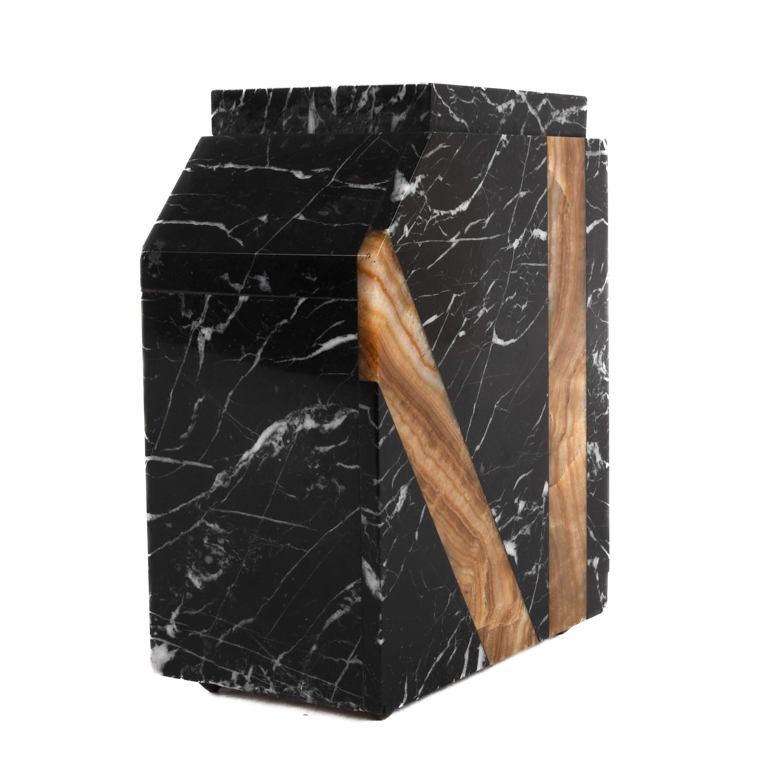 Art Deco Banded Marble Decorative Sculpture-4