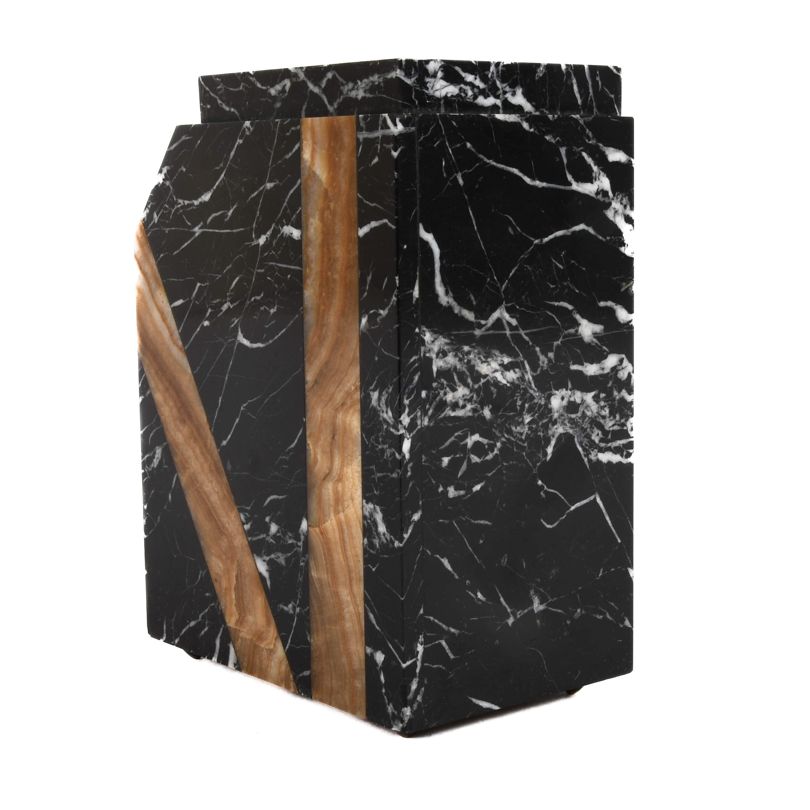 Art Deco Banded Marble Decorative Sculpture-2