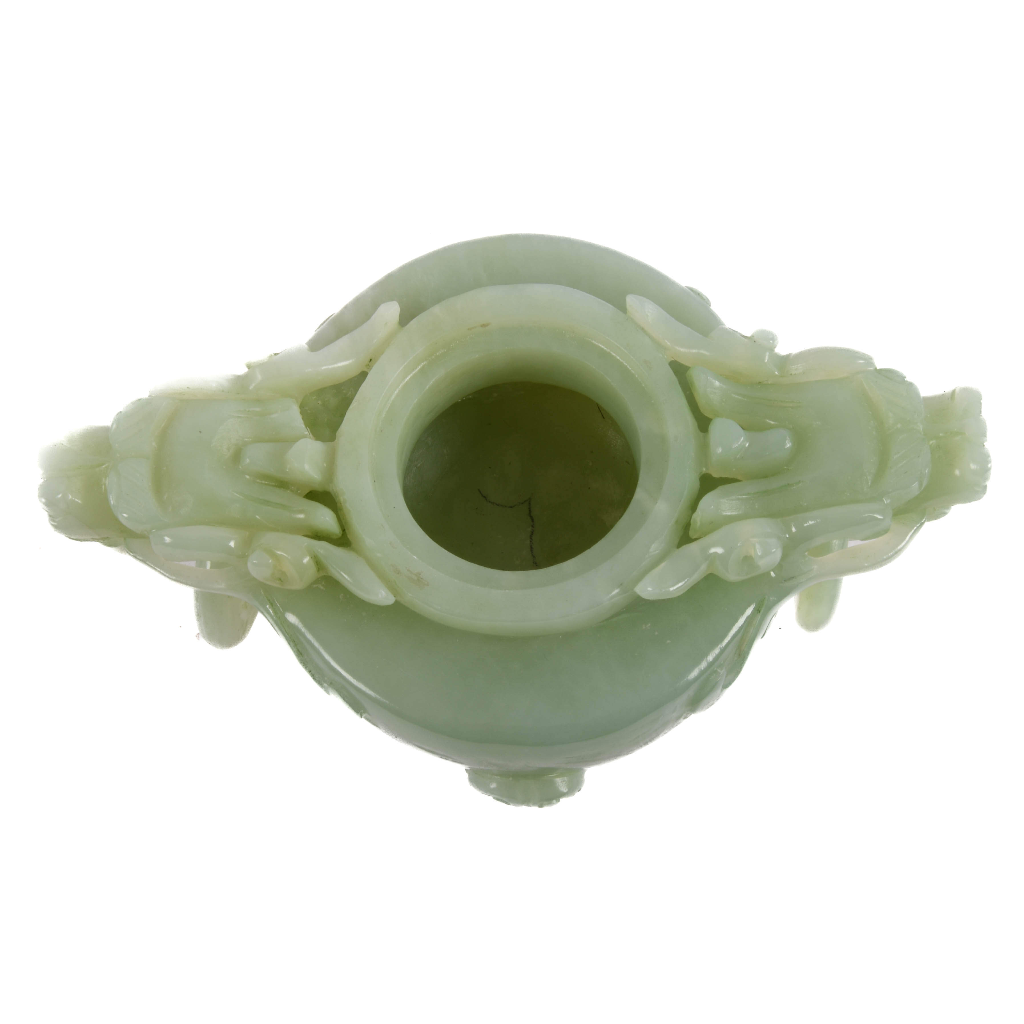 Antique Chinese Carved Jade Incense Censer-5
