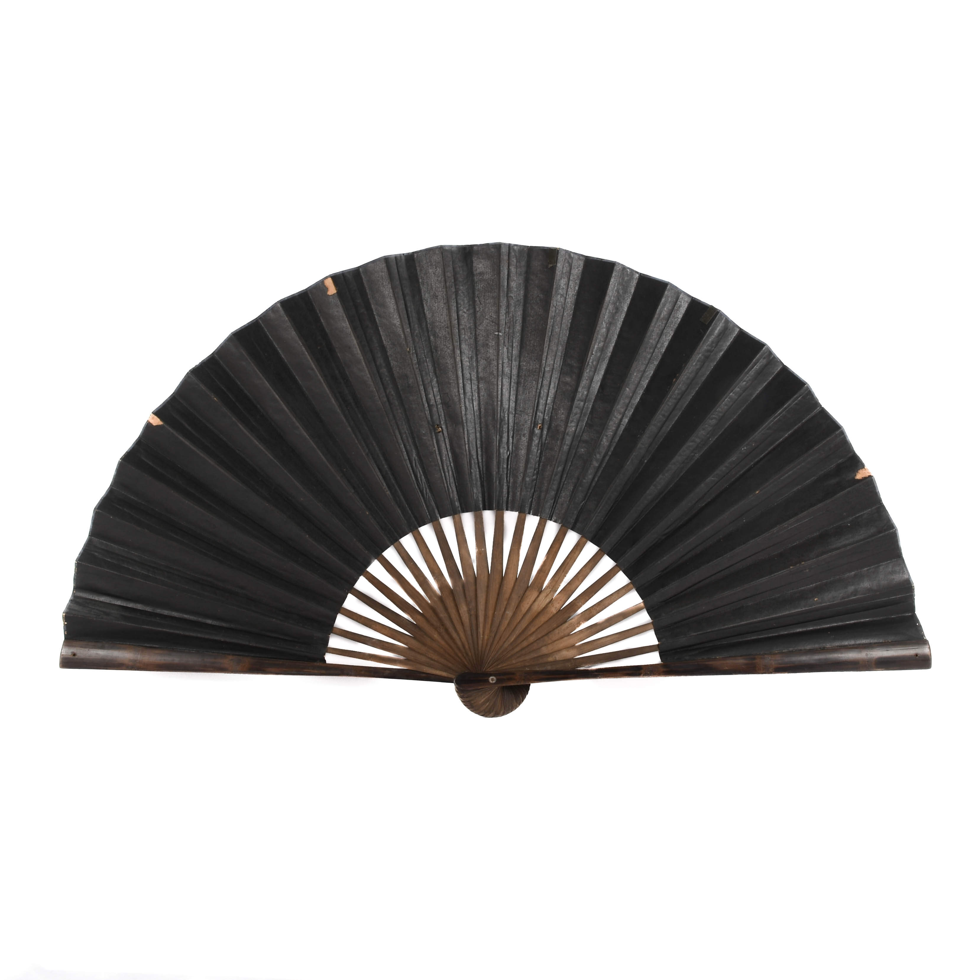 Japanese Hand-Painted Paper and Bamboo Wood Fan-3