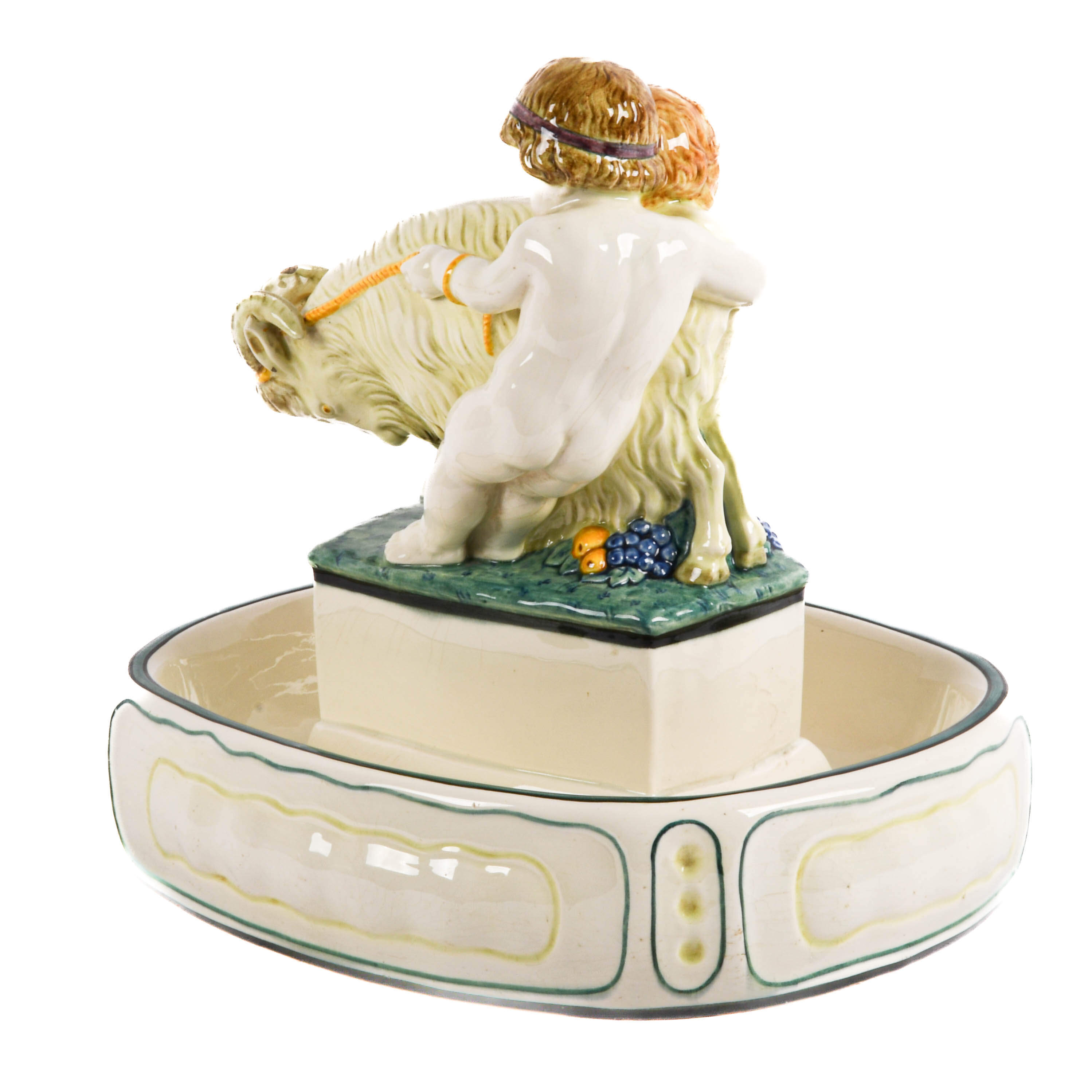 Jugendstil Art Nouveau Ram and Cherubs Figural Centerpiece-6