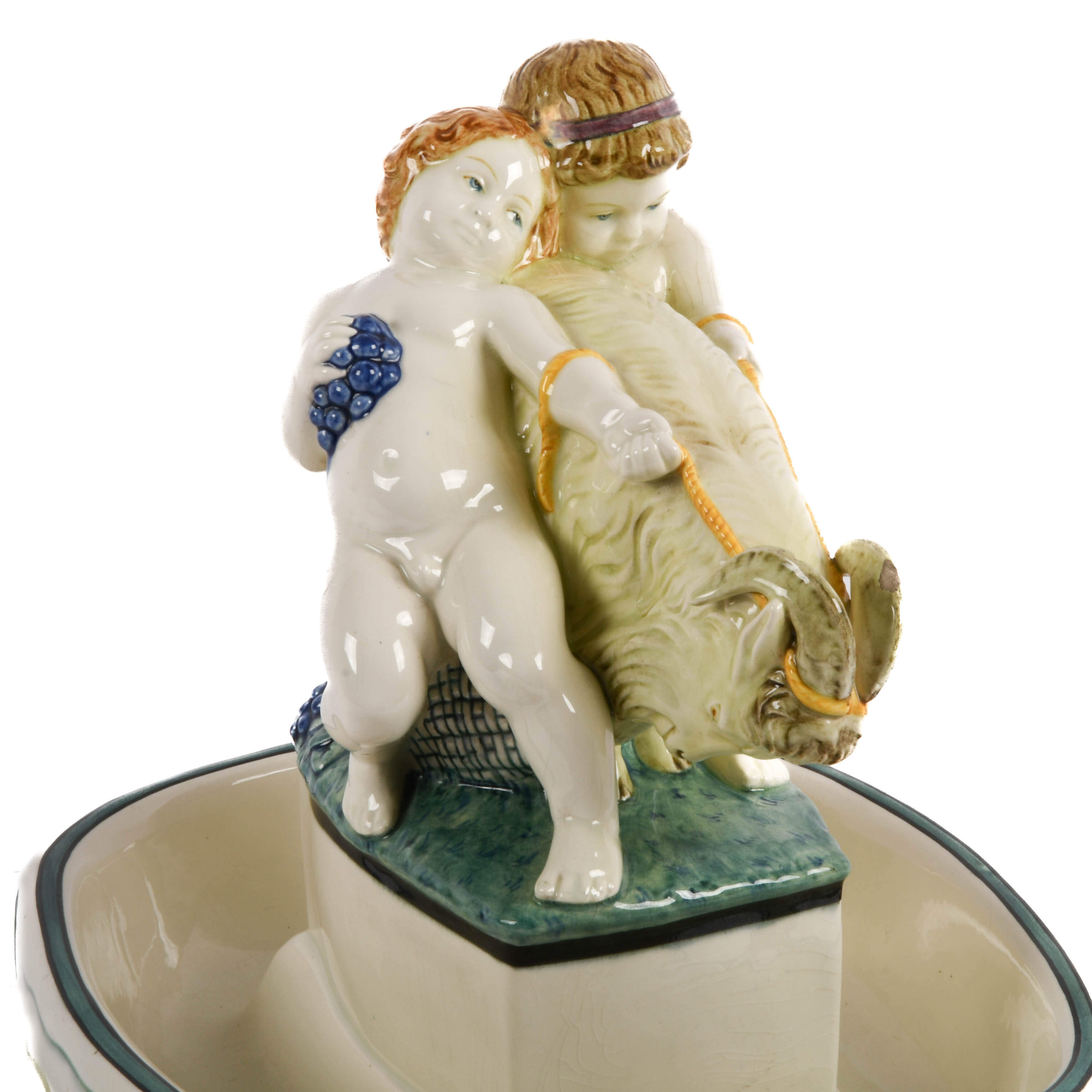 Jugendstil Art Nouveau Ram and Cherubs Figural Centerpiece-4