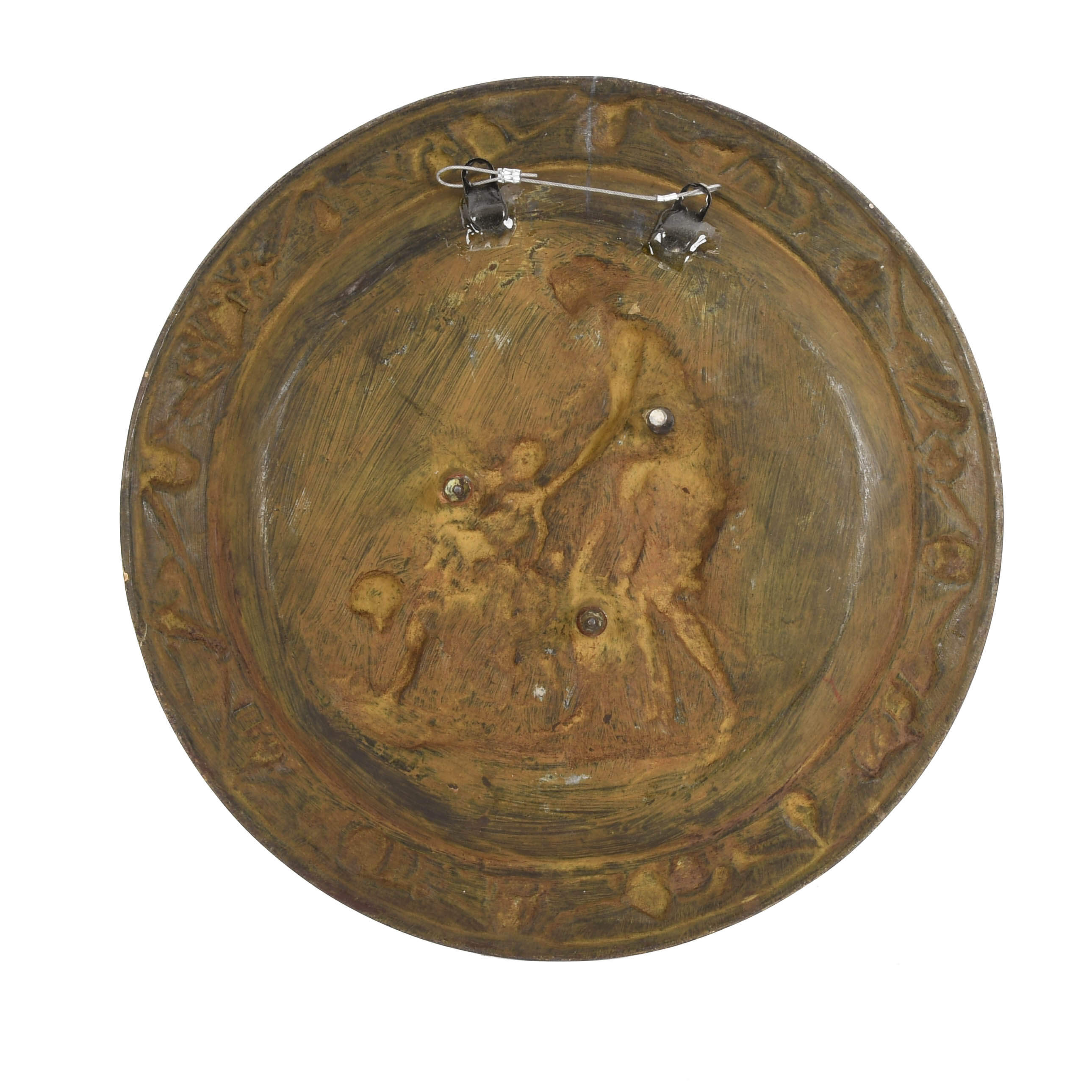 Cast Metal Charger Depicting Bacchanal Festival-5