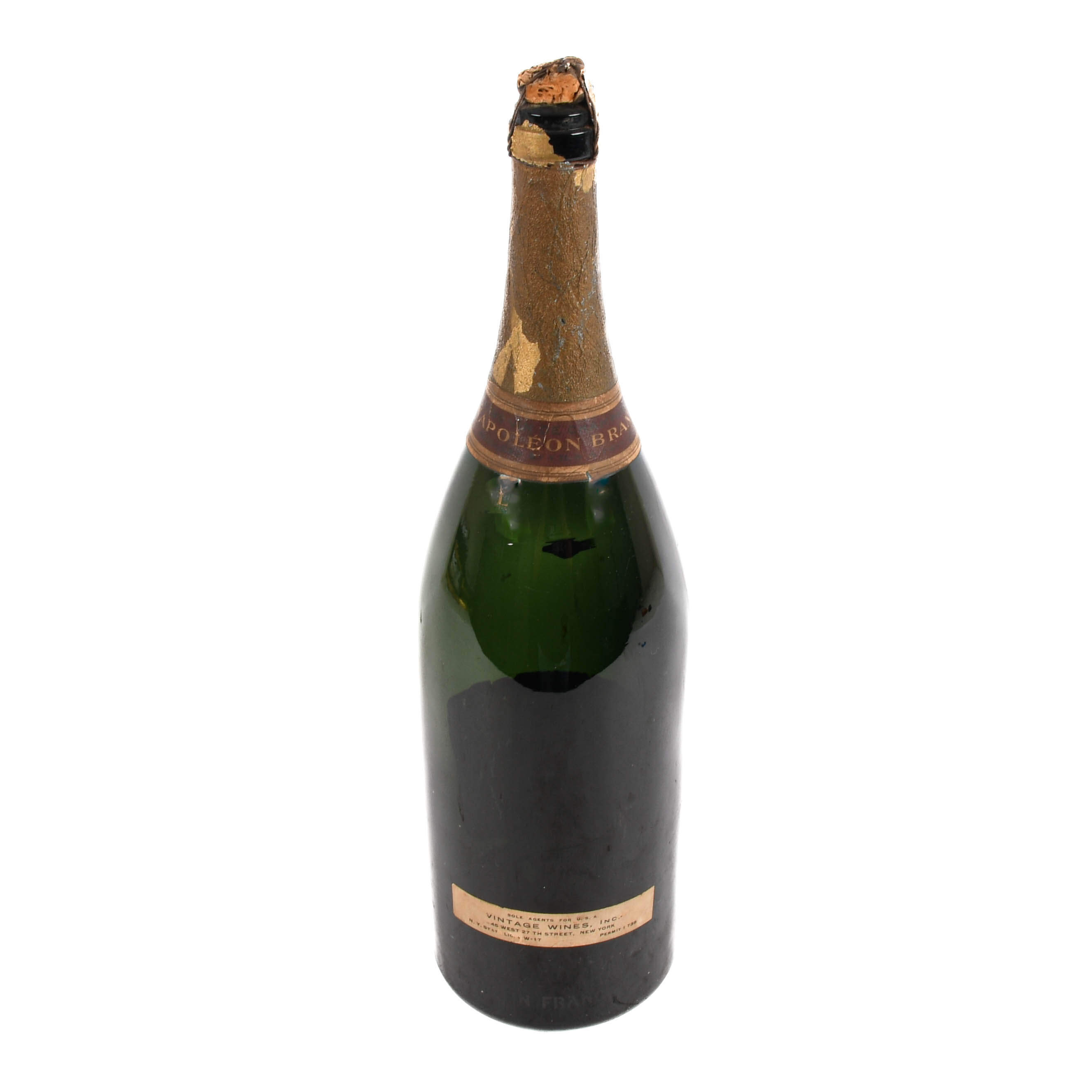 Antique 1928 Napoleon Brand Champagne Dummy Bottle-4