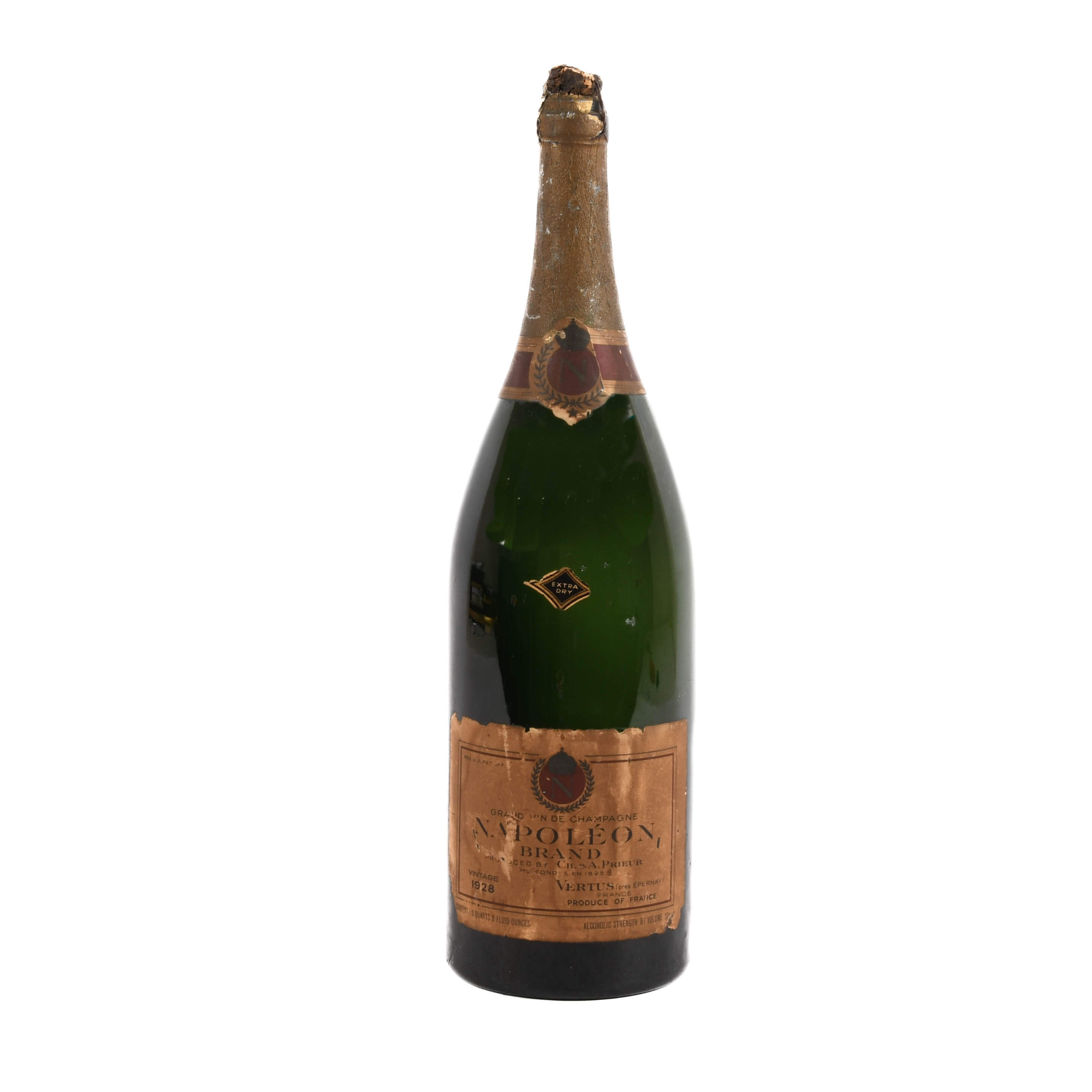Antique 1928 Napoleon Brand Champagne Dummy Bottle-1