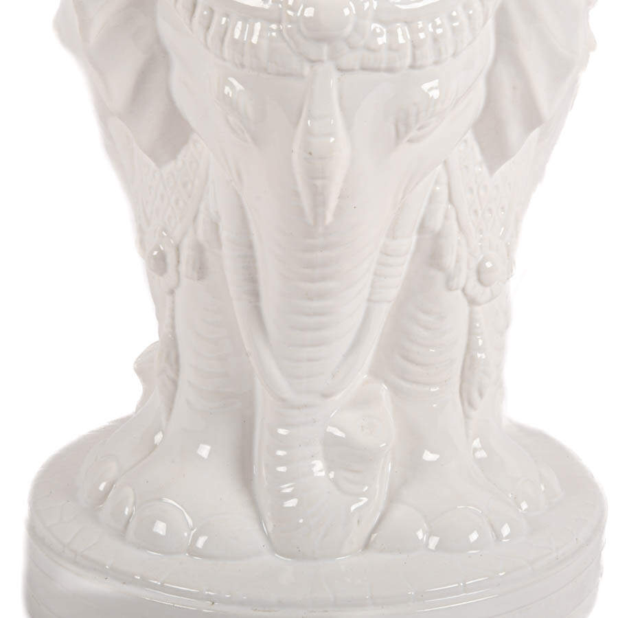 Signed Figural Elephant Motif Garden Stool-4