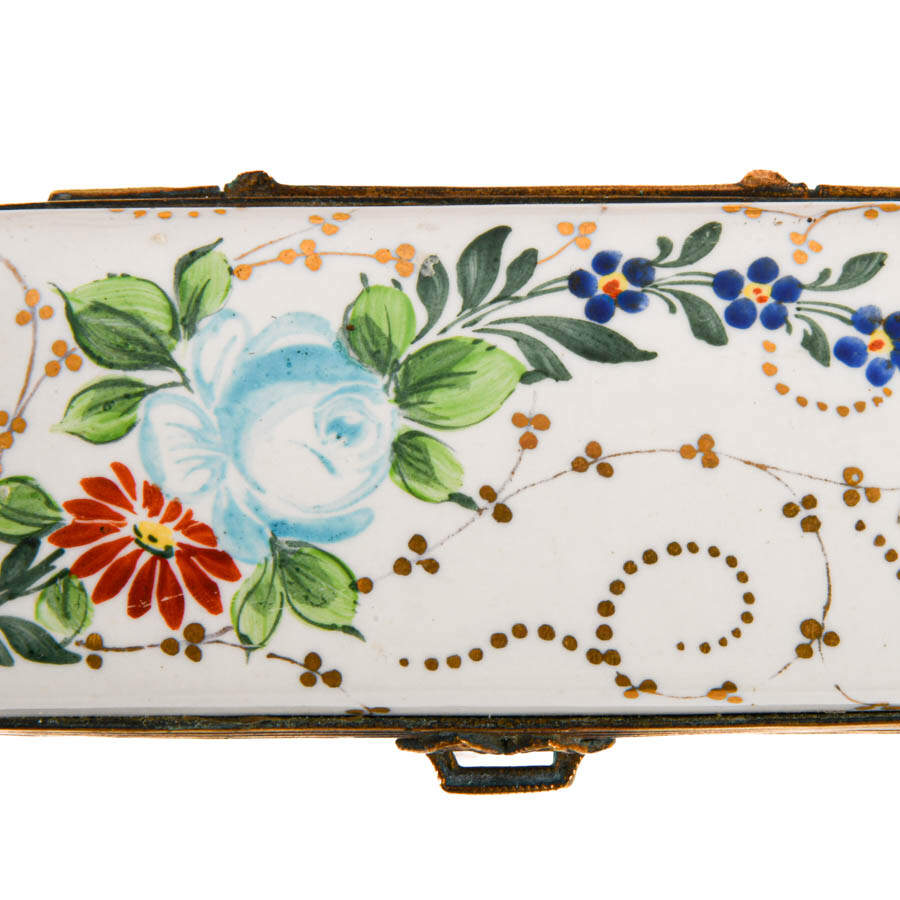Hand-Painted Old Paris Floral Porcelain Desk Set-5